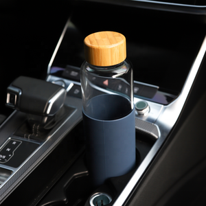 防漏玻璃水瓶旅行水瓶定制玻璃水瓶带硅胶套和竹盖 - Product Image 6