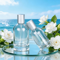 Flacon vaporisateur de parfum portable mat de luxe personnalisé de 80 ml, conteneur de voyage de qualité supérieure, étanche, avec impression sérigraphiée de qualité laboratoire
