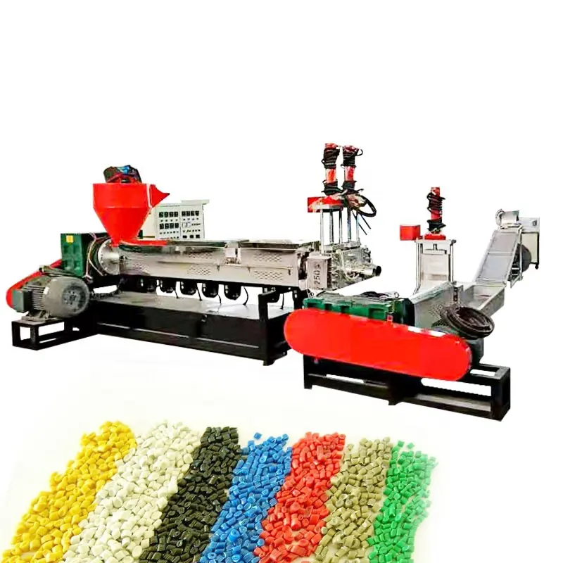 Resíduos pp pe film reciclagem de grânulos que faz a máquina de granulação de plástico fabricação de grânulos de plástico de plástico para venda