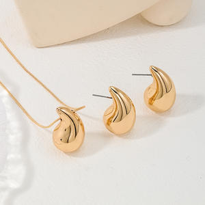 Western Fashion <b>Jewelry</b> CCB Teardrop Earrings Necklace <b>Women</b> <b>Set</b> Wholesale - Product Image 3