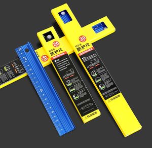 Lega di alluminio di 45cm con il bordo diritto magnetico protettivo ispessito disegno arte taglio righello per falegname architetto - Product Image 6