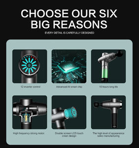 2025新製品LCDディスプレイ筋肉の痛みを和らげる充電式振動マッサージ装置深部組織マッサージガン - Product Image 4