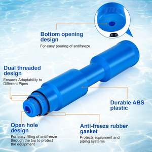 Lot de 2 bouchons de remplissage de liquide <span class=keywords><strong>pour</strong></span> écumoire de <span class=keywords><strong>piscine</strong></span> de 16 pouces, trou de remplissage de liquide de 1,5 pouces, conception filetée de 2 pouces <span class=keywords><strong>pour</strong></span> piscines enterrées, hivernage - Product Image 4