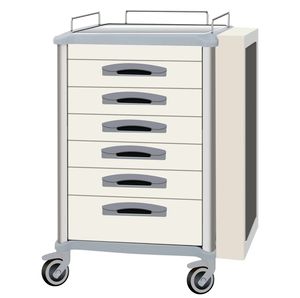 Xe đẩy phẫu thuật đường thở khó khăn, xe đẩy nội soi, xe đẩy bệnh viện chuyên khoa, chất liệu nhôm - Product Image 1