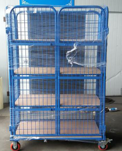 चीन आपूर्तिकर्ता स्टील 500 किलोग्राम चार पहिया फोल्डेबल रोल कार्ट संभाल ट्रॉली ओएम - Product Image 6