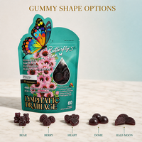 Gummies personnalisées OEM 22-en-1 pour drainage lymphatique, échinacée, pissenlit, sureau pour la purification quotidienne et le soutien immunitaire