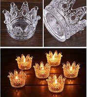 Lot de 6 bougeoirs photophore en verre pour fête de mariage, plateau de rangement de bijoux de décoration de maison