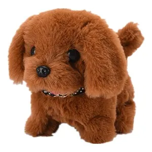 2024 Kawaii Stuffed Animals Toys Electric Forward Walking Stuffed Dog Plush Dog Husky Teddy Bear for kids gift