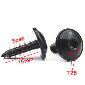 Tornillo autorroscante Torx T25 de 5 mm de diámetro y 16 mm de longitud para aplicaciones en metal, cabeza plana ranurada de acero al manganeso - Product Image 5
