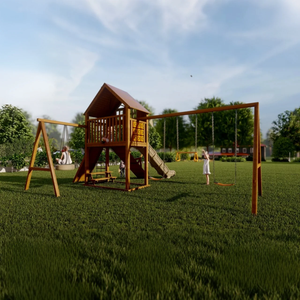 Balançoire et toboggan de jardin pour enfants, pour la chambre des enfants, en métal et en acier inoxydable. - Product Image 3