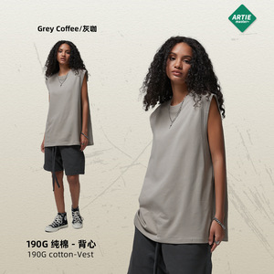 เสื้อกล้ามทรงบ็อกซี่ผ้าคอตตอนถักนิตติ้ง 275 GSM สไตล์ลำลอง รุ่นใหม่ล่าสุด ลุควินเทจ ขอบดิบ ซักแบบเรโทร - Product Image 5