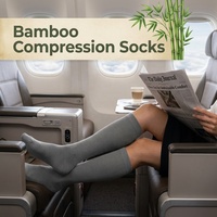 Chaussettes de compression graduée en bambou respirantes 15-20 mmHg, taille plus, été, avec logo personnalisé pour femmes et hommes