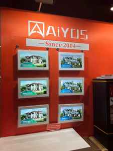 Aiyos 15,6 "Señalización digital para colgar en la pared interior Alto brillo 1500NITs OEM Multipantalla LCD Ventana interior cercana - Product Image 2