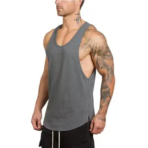 Bodybuilding Sleeveless Quick Dry Fitted Shirt Fitness Vest Muscle Workout Gym Athletic Stringer Men's Tank Tops