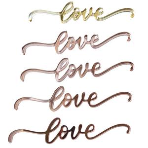 ท็อปเปอร์เค้กอะคริลิคสำหรับวันวาเลนไทน์ งานแต่งงาน งานครบรอบ ตกแต่งเค้กพร้อมรูปหัวใจและตัวอักษรคำว่ารัก - Product Image 5