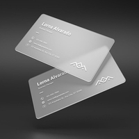 Yüksek Kaliteli Şeffaf Mat Baskılı Logo, İsim ve Kartvizit İçeren Üst Düzey Özelleştirilmiş PVC Kartvizitler