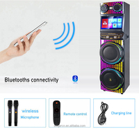 Altavoz Karaoke Portátil con Pantalla Táctil, Audio para Cantar y Bailar, Reproductor de Videos de YouTube, RGB para Exteriores, Modelo CH-2122AV, Venta Directa de Fábrica