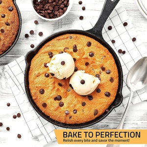 <strong>Complete</strong> Chef <strong>Set</strong> Nonstick Saute Frying Pan Pre-Seasoned <strong>Cast</strong> <strong>Iron</strong> Skillet <strong>Set</strong> - Product Image 6