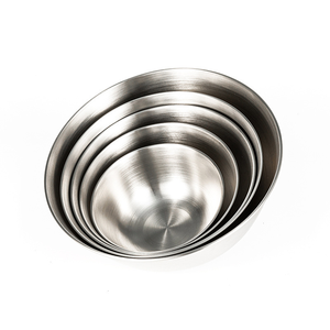 DFU0176 01 Bol mélangeur en acier inoxydable, saladier, fouet à œufs et bol profond pour mélange à froid, récipient alimentaire sablé - Product Image 2