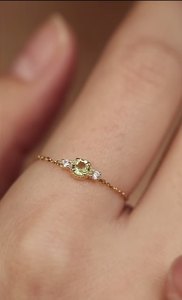 日式优雅S925纯银茉莉橄榄链戒指女性独特设计S925戒指 - Product Image 3