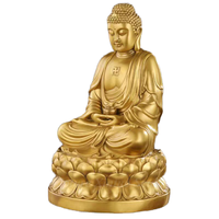 Sculptures métalliques personnalisées, petite taille, statue de Bouddha en laiton doré, bronze, décoration religieuse Feng Shui, prix d'usine
