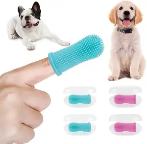 宠物手动360度环保软硅胶材料牙科手指牙刷宠物牙齿清洁机刷
