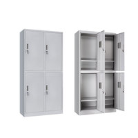Armoire pliable en acier ou en fer à 4 portes, pour vêtements, bureau, salle de sport, atelier et école
