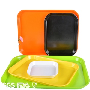 Vente directe d'usine Rectangle plateau en plastique 100% mélamine plateau alimentaire Durable 15 pouces plateau en mélamine pour <span class=keywords><strong>Restaurant</strong></span> Buffet cantine - Product Image 1
