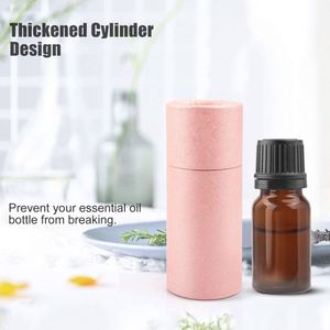 หลอดกระดาษคราฟท์สีชมพูเปล่า กล่องกระดาษคราฟท์ทรงกลม ภาชนะบรรจุภัณฑ์กระดาษแข็ง หลอดใส่ขวดน้ำมันหอมระเหยสำหรับบรรจุภัณฑ์ชาและกาแฟ - Product Image 2
