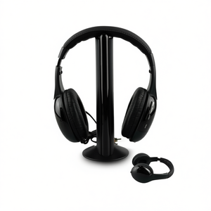 5 In 1 Wireless Headset With Receiver For TV Phone Computer Gaming Music 30m Range - Product Image 1