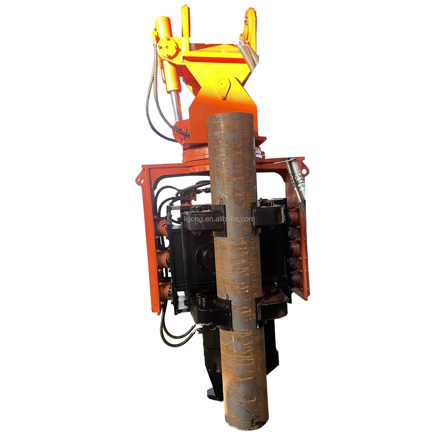 18 months warranty side clip vibro hammer for PC200 include attachments for clamping pipes from 150mm to 600mm diameter