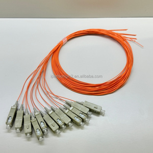 Pigtail de Fibra Óptica SC UPC OM2 LSZH Naranja de Grado Telecomunicaciones, 12 Unidades, para Conexión de Switches en Centros de Datos - Product Image 1