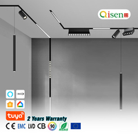 Système de rail magnétique LED COB San'an 3CCT DC48V 20mm, éclairage modulaire pour le commerce de détail, les salles d'exposition et les bureaux, éclairage sur rail magnétique LED