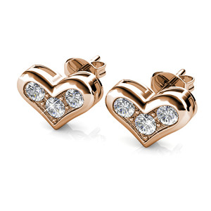 Design elegante <span class=keywords><strong>orecchini</strong></span> con cristalli <span class=keywords><strong>Swarovski</strong></span> di alta qualità ottone 18k oro bianco oro rosa anniversario ipoallergenico - Product Image 1