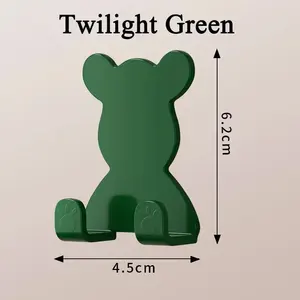 1 unidad Gancho autoadhesivo decorativo para pared, soporte creativo con forma de oso para afeitadora, gancho para llaves, clip para cable de datos, organizador de cables de escritorio - Product Image 3