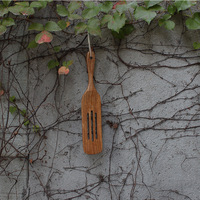 Ensemble de 5 ustensiles de cuisine : Cuillère à mélanger européenne, Cuillère à salade américaine, Fouet en bois d'acacia, Spatule en bois pour poêle antiadhésive
