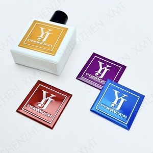 Matte Finished Aluminum Metal <b>Label</b> Custom UV Printed Nameplate Self-Adhesive <b>Waterproof</b> for Skincare & Beauty Packaging - Product Image 2