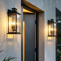 Lampe murale en acier inoxydable, éclairage extérieur, étanche, moderne, créatif, rétro, luminaire mural extérieur pour jardin, cour, villa