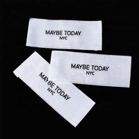 Étiquettes Damask tissées à la Machine, étiquettes coulissantes de haute qualité, avec Logo de marque, pour vêtements
