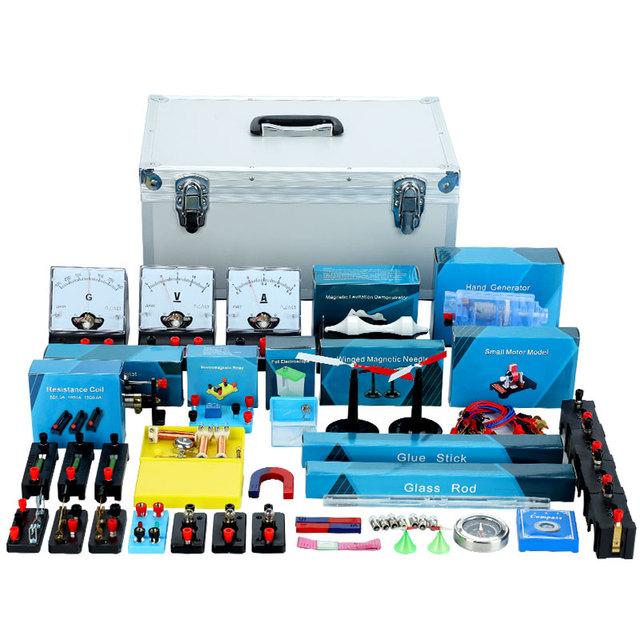 Hot Sell Physics Science Lab Learning Electromagnetic Circuit Kit with Aluminium Box for Kids Junior Senior High School Student