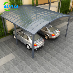 Abri d'auto en polycarbonate aluminium cantilever simple personnalisé avec protection contre la pluie pour le stationnement de voiture de hangar - Product Image 5
