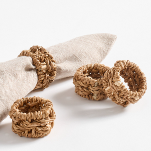 Anillos para Servilletas de Pasto Marino Natural Tejidos a Mano, Elegantes Porta Servilletas de Mimbre para Decoración de Mesa de Comedor y Elegantes Arreglos de Mesa - Product Image 4