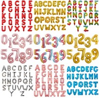 Kit de ballons en aluminium en forme de lettres de l'alphabet A-Z pour le Nouvel An, la fête prénatale, l'anniversaire, le mariage, la fête de Noël