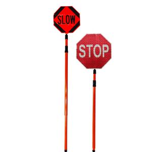 Flessibile Road <span class=keywords><strong>Stop</strong></span> Roll Up <span class=keywords><strong>segnali</strong></span> <span class=keywords><strong>stradali</strong></span> <span class=keywords><strong>Stop</strong></span> / Slow Roll-Up Paddle Sign caratteristiche Roll-up cartello ottagonale - Product Image 2