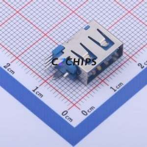 906-562A1058D10200 USB Connector Through hole Component (THT) Connector Type-A USB 2.0 Female Side Insert - Product Image 1