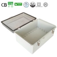 Boîte de jonction électrique extérieure étanche IP67 300x200x130mm matériaux PC/ABS armoire électronique à porte à charnière transparente IP65/IP66