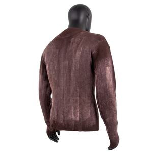 Pull en maille pour homme TOPSHOW de haute qualité, coupe ajustée, délavé à l'acide, col rond côtelé, manches longues, court, personnalisé - Product Image 2