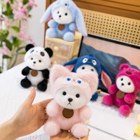 Peluche Ours Transformable Adorable avec Rembourrage en Coton PP, Petit Compagnon de Bureau, Ornement, Compagnon d'Étude, Cadeau d'Anniversaire