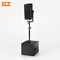 DSZ DS-YP208+DS-YF018 Double Subwoofer Passif 15'' et Haut-parleur Large Bande 8'' 4 Ohms pour Location d'Événements Scéniques en Direct (Garantie 1 An)
