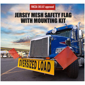 FMCSA 393.87 Approved Polyester Jersey Mesh Safety Flag with Mounting <b>Kit</b> Safety Flag with Stainless Steel Rod - Product Image 3